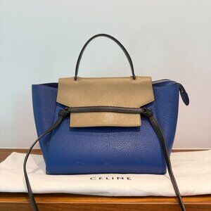 CELINE Smooth Calfskin Mini Tri-Color Belt Bag